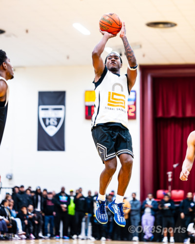 FORESTVILLE, Md. — Jasiah Cannady rises for a jumper during the Lethal Shooter 3rd Annual All-Star Game at Bishop McNamara High School on April 2, 2026. Cannady led the performance and earned MVP honors. Photo by Olen Kelley III/OK3Sports.