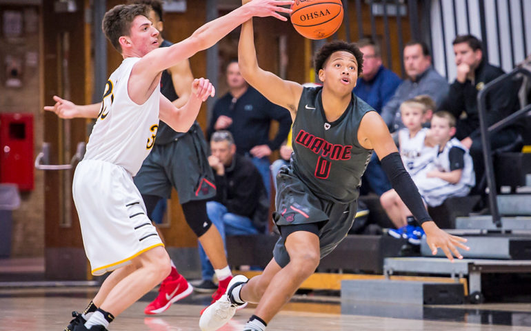 ok3sports, wayne, warriors, centerville, elks, basketball, varsity, high school, gym, ohio, sports, boys basketball, rivalry game, L'christian smith, christian smith, Rashad mckee