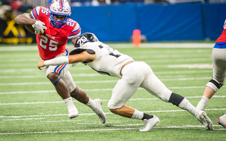 Class 6A Div. II State quarterfinals, westlake chaparrals, football, sports, alamodome, san antonio, steele knights, Nakia Watson, Caden Sterns, ok3sports