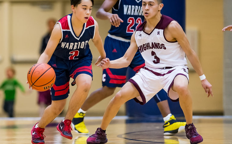 SAISD Tournament basketball game featuring Cornerstone Christian Warriors and the Highlands Owls on Thursday, December 07, 2017 at Alamo Convocation Center in San Antonio, TX.