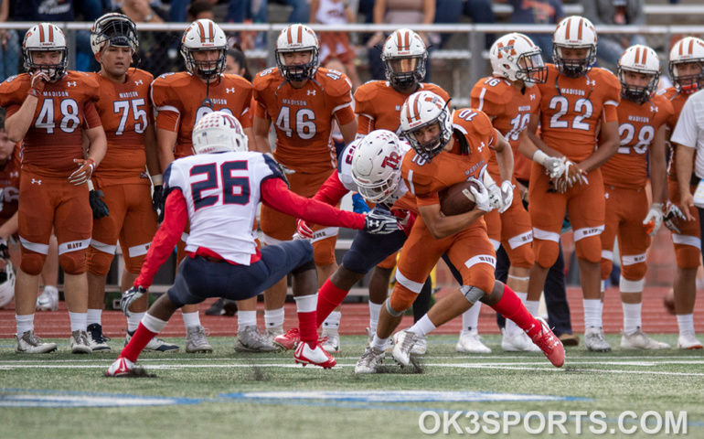 Ok3sports, football, high school football, Texas football, txhsfb, Heroes stadium, Madison mavericks, Madison high school, Madison mavericks high school football, Madison football, Roosevelt football, Roosevelt roughriders, Roosevelt high school football, dante haeggans, aydin hoffman, Jacob Jackson, rashad Owens