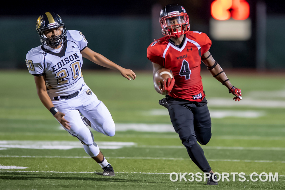 OK3Sports coverage of the high school varsity football game featuring