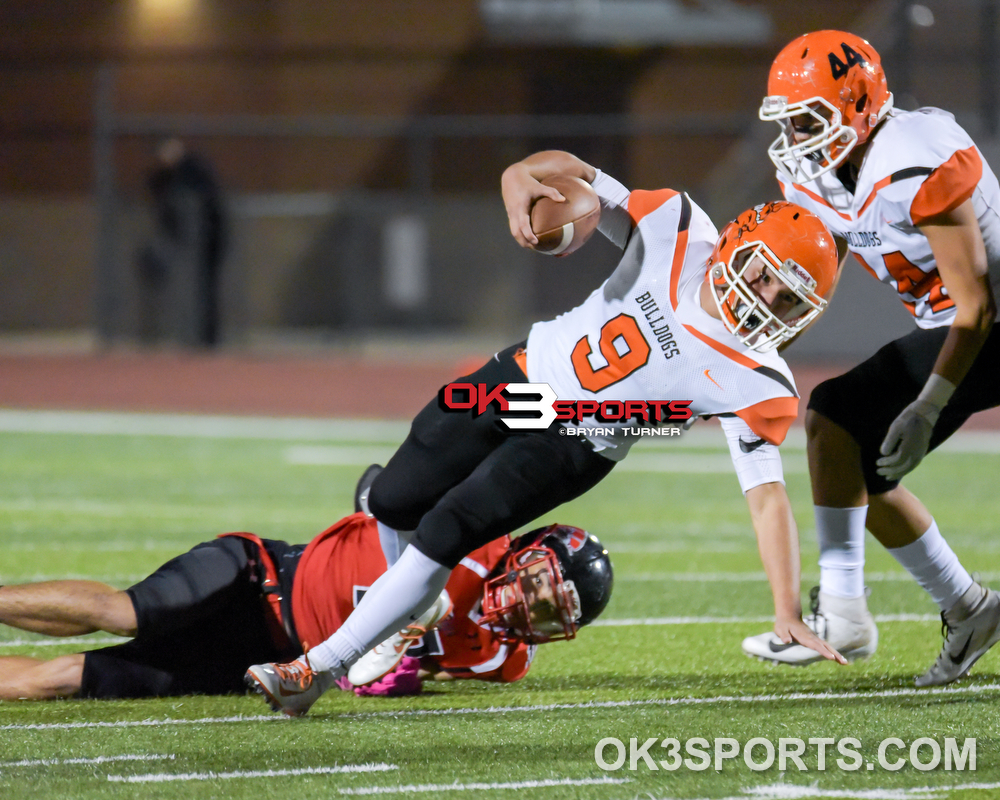OK3Sports coverage of the high school varsity football game featuring