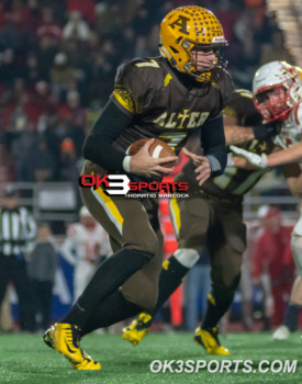 Ok3sports, football, high school football, Ohio football, connor bazelak, peter riazzi, archbishop alters, alters football, alter knights football, regional semifinals, region 12, division III, alexander stadium, piqua ohio, derek willits, brandon mcdonald