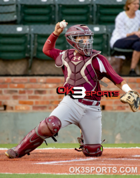 #ok3sports, baseball, enid, oklahoma, david allen memorial ballpark, ambren voitik, koby hudson, garrett brooks, bryce osmond, high school baseball, ok3sports, sports photography, Enid high school baseball game, enid high school baseball at david allen memorial ballpark, geo blackshaw catcher, geo blackshaw