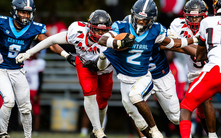 Central Falcons, Crossland Cavaliers, Deangelo Bryant, Zahmari Winston, Elijah Miller, C. Jefferson, Demarco Trotter, M. Adeniran, S. Ellerbee, PG County football, Capitol Heights MD, Central High School football, OK3Sports, high school football, Maryland high school sports, Central vs Crossland, 2025-2026 football season, Central Falcons highlights, Maryland 2A East football