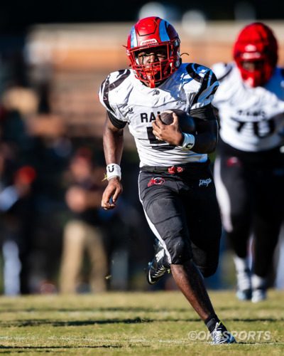 Daniel Duncan powers into the end zone for his third score of the night – OK3Sports