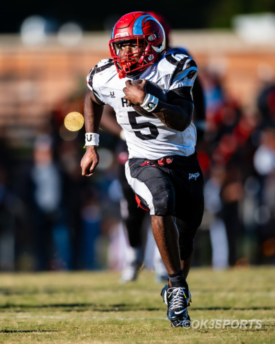 Daniel Duncan powers into the end zone for his third score of the night – OK3Sports