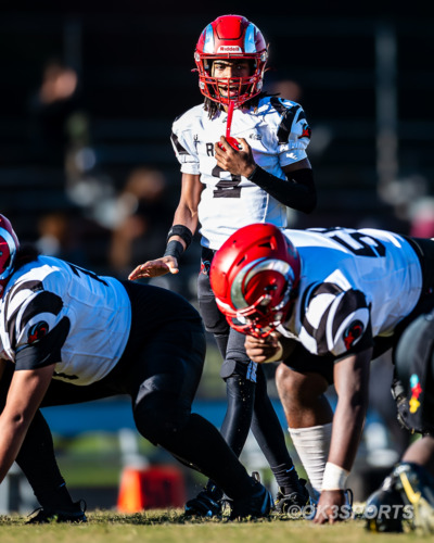 Suitland offense lines up with Anthony Boyd Jr leading the formation.