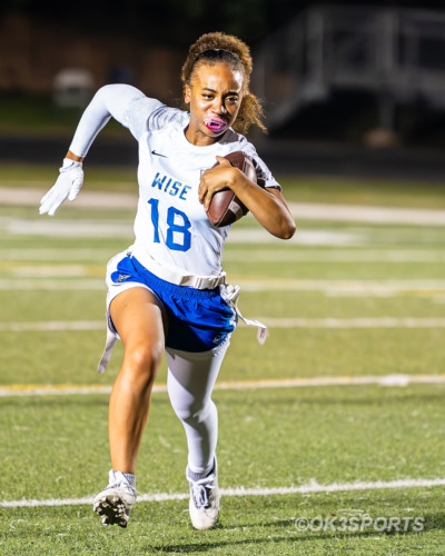 ‘Lady Pumas’, ‘Lady Rams’, ‘Dr Henry A. Wise High School’, ‘Suitland High School’, ‘flag football’, ‘girls flag football’, ‘Natalie Kelley’, ‘Kennedy Wyatt’, ‘Armani Truesdale’, ‘Nick Ferguson’, ‘OK3Sports’, ‘Wise vs Suitland’, ‘PG County flag football’