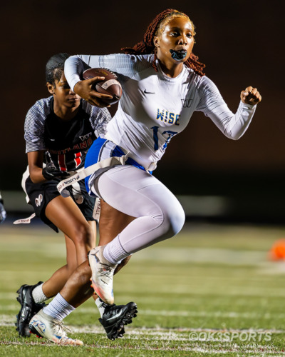 ‘Lady Pumas’, ‘Lady Rams’, ‘Dr Henry A. Wise High School’, ‘Suitland High School’, ‘flag football’, ‘girls flag football’, ‘Natalie Kelley’, ‘Kennedy Wyatt’, ‘Armani Truesdale’, ‘Nick Ferguson’, ‘OK3Sports’, ‘Wise vs Suitland’, ‘PG County flag football’