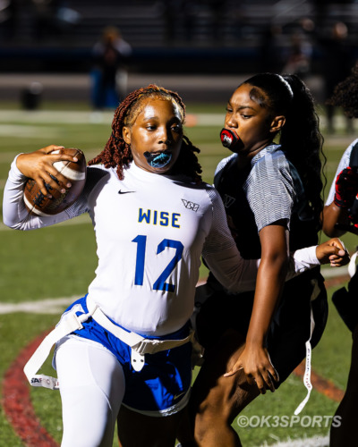 ‘Lady Pumas’, ‘Lady Rams’, ‘Dr Henry A. Wise High School’, ‘Suitland High School’, ‘flag football’, ‘girls flag football’, ‘Natalie Kelley’, ‘Kennedy Wyatt’, ‘Armani Truesdale’, ‘Nick Ferguson’, ‘OK3Sports’, ‘Wise vs Suitland’, ‘PG County flag football’