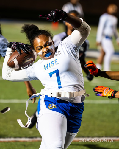 ‘Lady Pumas’, ‘Lady Rams’, ‘Dr Henry A. Wise High School’, ‘Suitland High School’, ‘flag football’, ‘girls flag football’, ‘Natalie Kelley’, ‘Kennedy Wyatt’, ‘Armani Truesdale’, ‘Nick Ferguson’, ‘OK3Sports’, ‘Wise vs Suitland’, ‘PG County flag football’