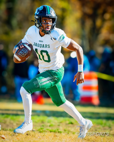 Flowers Jaguars, Suitland Rams, Flowers vs Suitland playoff, Forestville MD, high school football, Maryland playoffs, postseason football, Kodi Gardner Jr, Damieon Butler Jr, T Saunders Sr, Eliezer Johnson Jr, Isaac Freeman Jr, C Durandisse So, Isaiah Keys Jr, Tyger Williams Jr, Gabriel Amadi Jr, Jordan Williams Sr, Flowers football 2025, Suitland football 2025, rushing touchdown, passing touchdown, interception, sack, defensive stops, playoff game coverage, OK3Sports