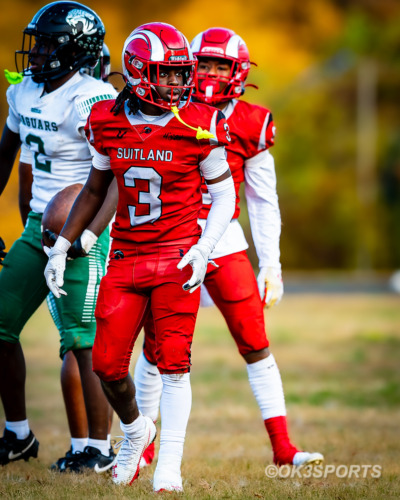 Flowers Jaguars, Suitland Rams, Flowers vs Suitland playoff, Forestville MD, high school football, Maryland playoffs, postseason football, Kodi Gardner Jr, Damieon Butler Jr, T Saunders Sr, Eliezer Johnson Jr, Isaac Freeman Jr, C Durandisse So, Isaiah Keys Jr, Tyger Williams Jr, Gabriel Amadi Jr, Jordan Williams Sr, Flowers football 2025, Suitland football 2025, rushing touchdown, passing touchdown, interception, sack, defensive stops, playoff game coverage, OK3Sports