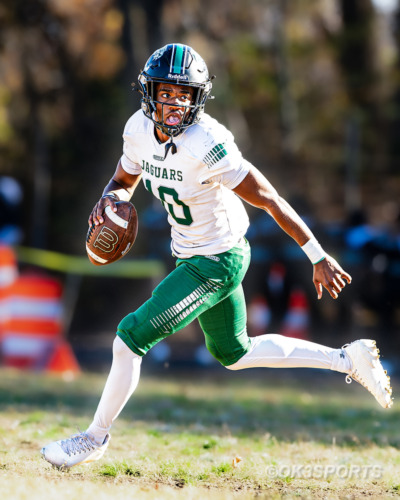 Flowers Jaguars, Suitland Rams, Flowers vs Suitland playoff, Forestville MD, high school football, Maryland playoffs, postseason football, Kodi Gardner Jr, Damieon Butler Jr, T Saunders Sr, Eliezer Johnson Jr, Isaac Freeman Jr, C Durandisse So, Isaiah Keys Jr, Tyger Williams Jr, Gabriel Amadi Jr, Jordan Williams Sr, Flowers football 2025, Suitland football 2025, rushing touchdown, passing touchdown, interception, sack, defensive stops, playoff game coverage, OK3Sports