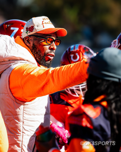 Coolidge Colts football players celebrate after a 9–0 shutout win over the Roosevelt Rough Riders. The Colts’ defense controlled the game with strong tackles and energy on the sideline, while the offense sealed the win with a single touchdown and field goal under the lights.