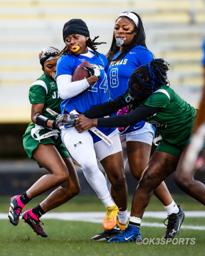 Wise Lady Pumas, Flowers Lady Jaguars, Natalie Kelley, Kennedy Wyatt, Armani Tuesday, Nick Ferguson, PG County Flag Football, High School Flag Football, OK3Sports, Olen Kelley III, Upper Marlboro, Maryland, Parkdale Lady Eagles, 2025 PG County Playoffs