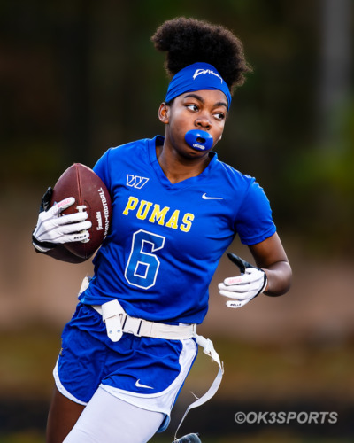 Wise Lady Pumas, Flowers Lady Jaguars, Natalie Kelley, Kennedy Wyatt, Armani Tuesday, Nick Ferguson, PG County Flag Football, High School Flag Football, OK3Sports, Olen Kelley III, Upper Marlboro, Maryland, Parkdale Lady Eagles, 2025 PG County Playoffs