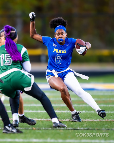 Wise Lady Pumas, Flowers Lady Jaguars, Natalie Kelley, Kennedy Wyatt, Armani Tuesday, Nick Ferguson, PG County Flag Football, High School Flag Football, OK3Sports, Olen Kelley III, Upper Marlboro, Maryland, Parkdale Lady Eagles, 2025 PG County Playoffs
