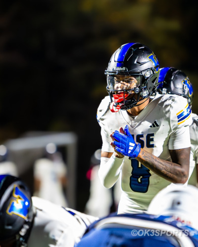 Wise quarterback Eric Wedge III drops back to throw during a 63–0 win over Northwestern, finishing with three touchdown passes and 121 yards through the air.