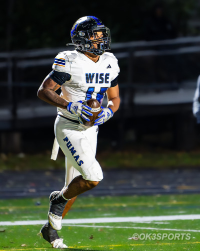 Dr. Henry A. Wise Jr. High School players celebrate during a dominant 63–0 win over Northwestern on November 1, 2025, in Hyattsville, Maryland. The Pumas combined a powerful offense and a strong defense to extend their winning streak.