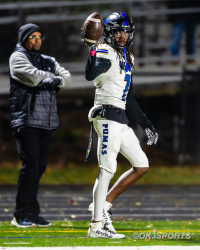 Dr. Henry A. Wise Jr. High School players celebrate during a dominant 63–0 win over Northwestern on November 1, 2025, in Hyattsville, Maryland. The Pumas combined a powerful offense and a strong defense to extend their winning streak.