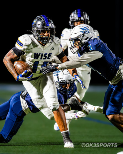 Dr. Henry A. Wise Jr. High School players celebrate during a dominant 63–0 win over Northwestern on November 1, 2025, in Hyattsville, Maryland. The Pumas combined a powerful offense and a strong defense to extend their winning streak.