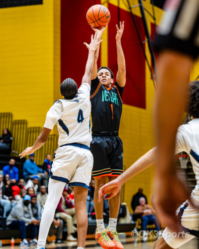 Westlake Wolverines varsity basketball players compete against Springbrook during a 43–42 home win in Waldorf Maryland. Photo by Olen Kelley III OK3Sports.