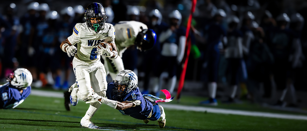 Speed meets determination under the Friday night lights.
