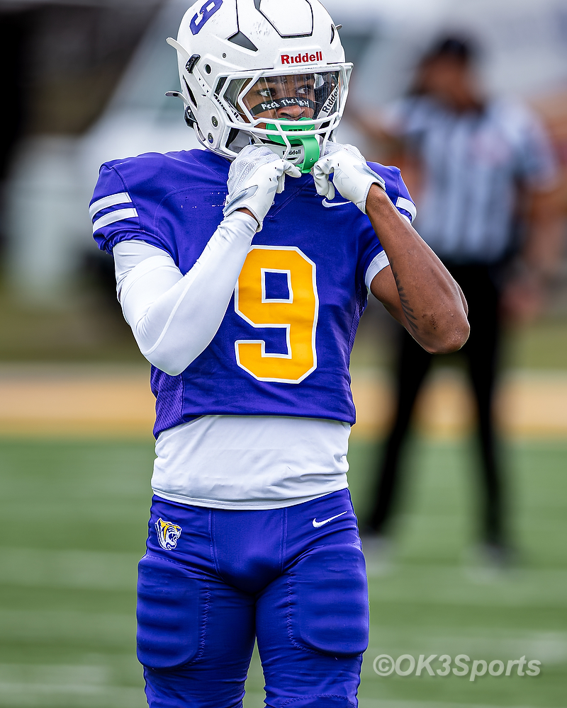 Benedict defender Ethan Nation, OK3Sports defensive player of the game, against Edward Waters.